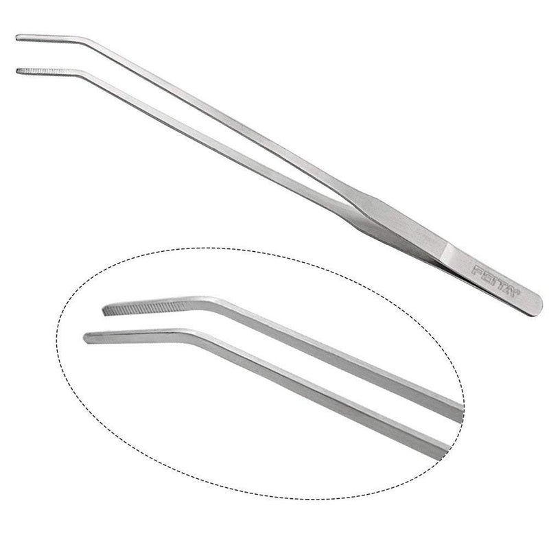 FEITA Aquarium Tweezer Set - FEITA Long Stainless Steel Curved & Straight Aquarium Feeding Tweezers Scissors Maintenance Tools Kit (3 Pcs) - Image 4